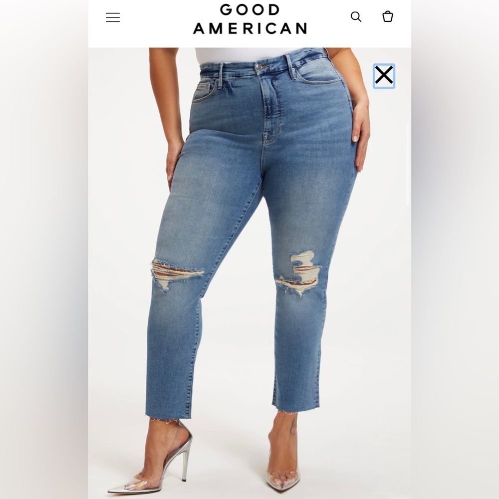 NWT!! Good American (Good Straight) jeans. Size 14.